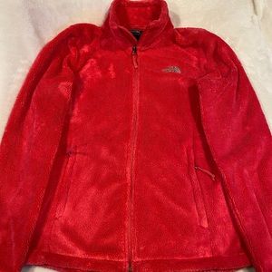 Fuschia fleece The North Face zip up jacket